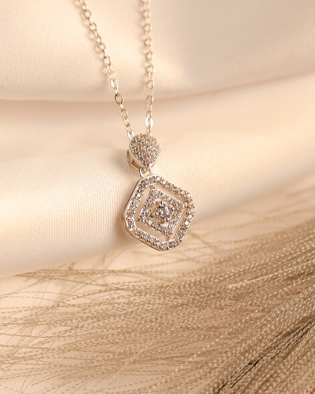 Studded Rhombus Necklace