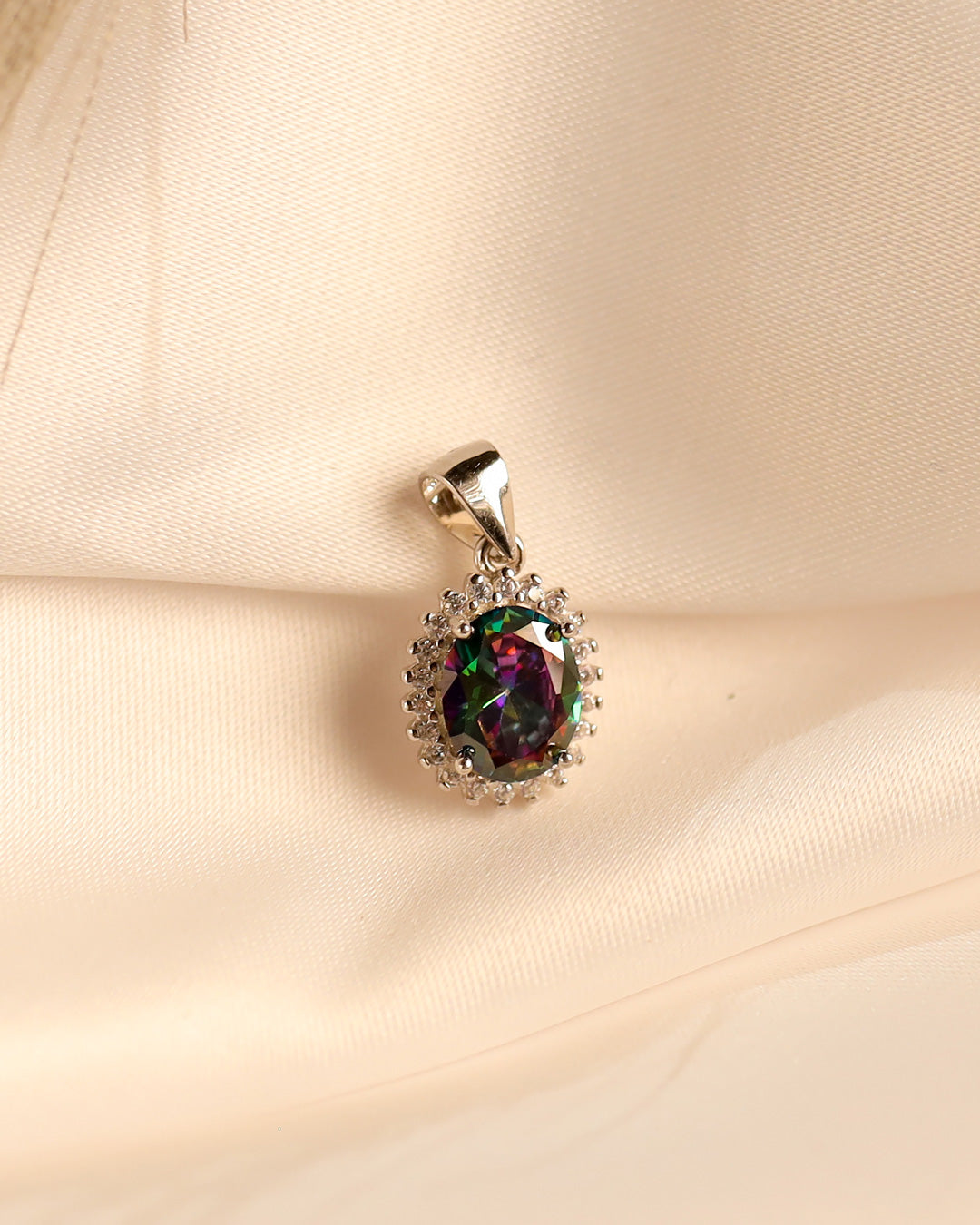 Silver Turquoise Evil Eye Pendant