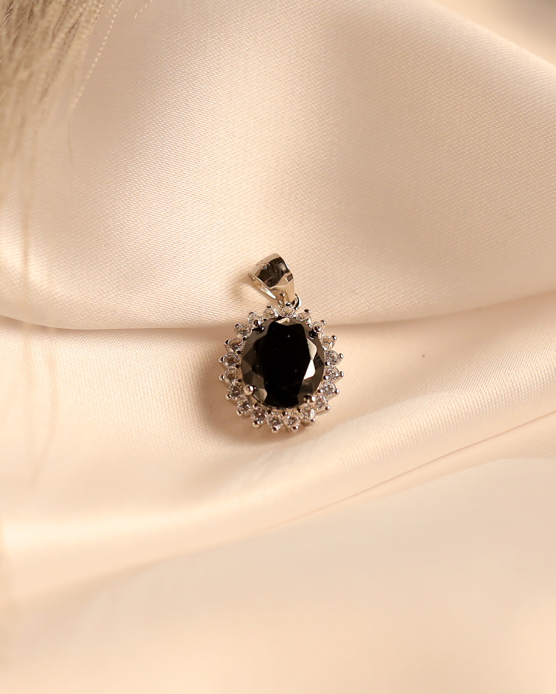 Royal Black Halo Pendant
