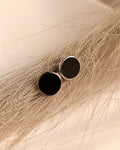 Onyx Halo Studs earring