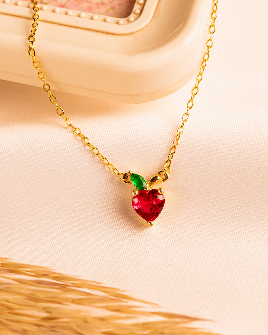 Strawberry Heart Necklace