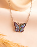 Purple Butterfly Necklace
