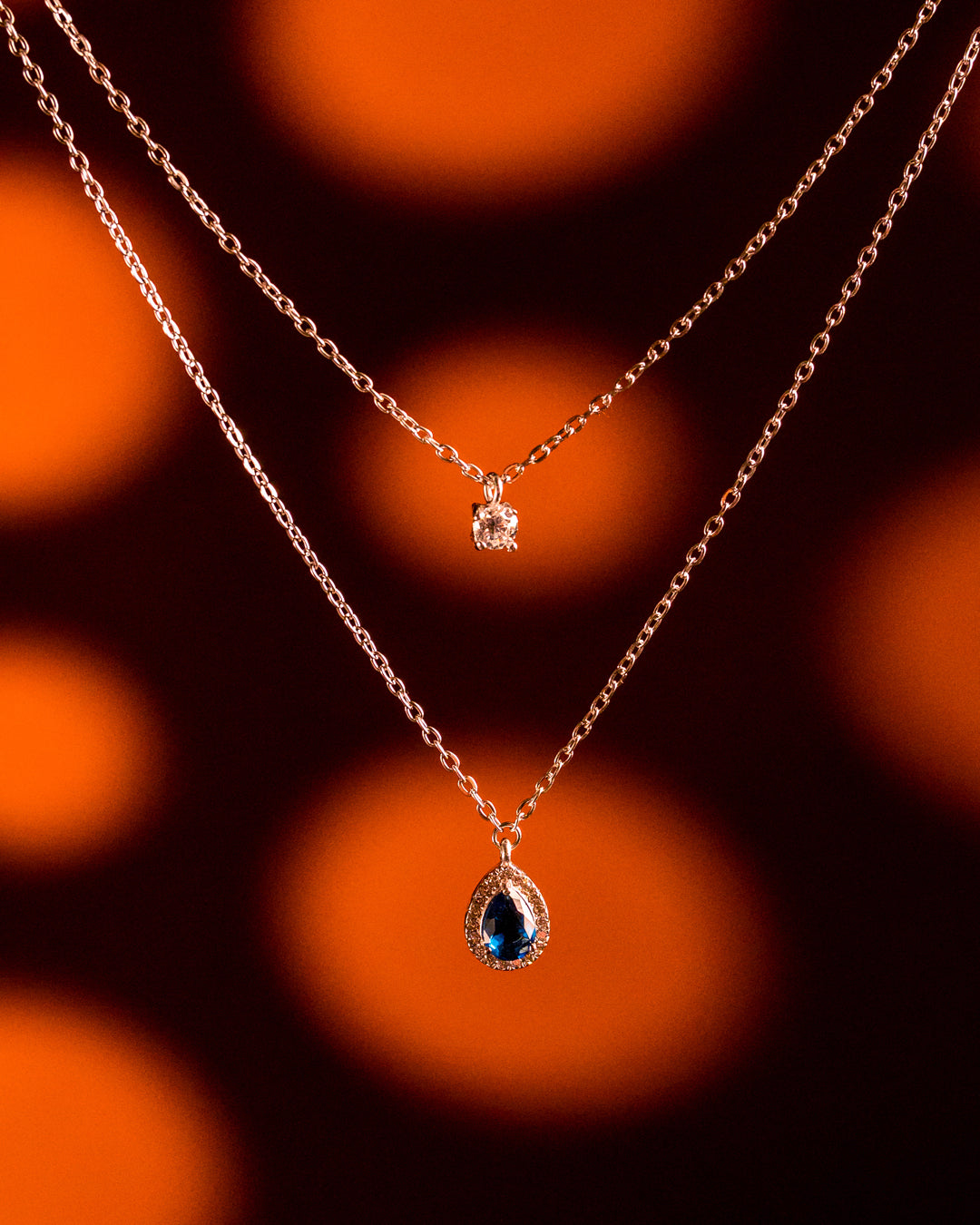 Royal Sapphire Rain Necklace