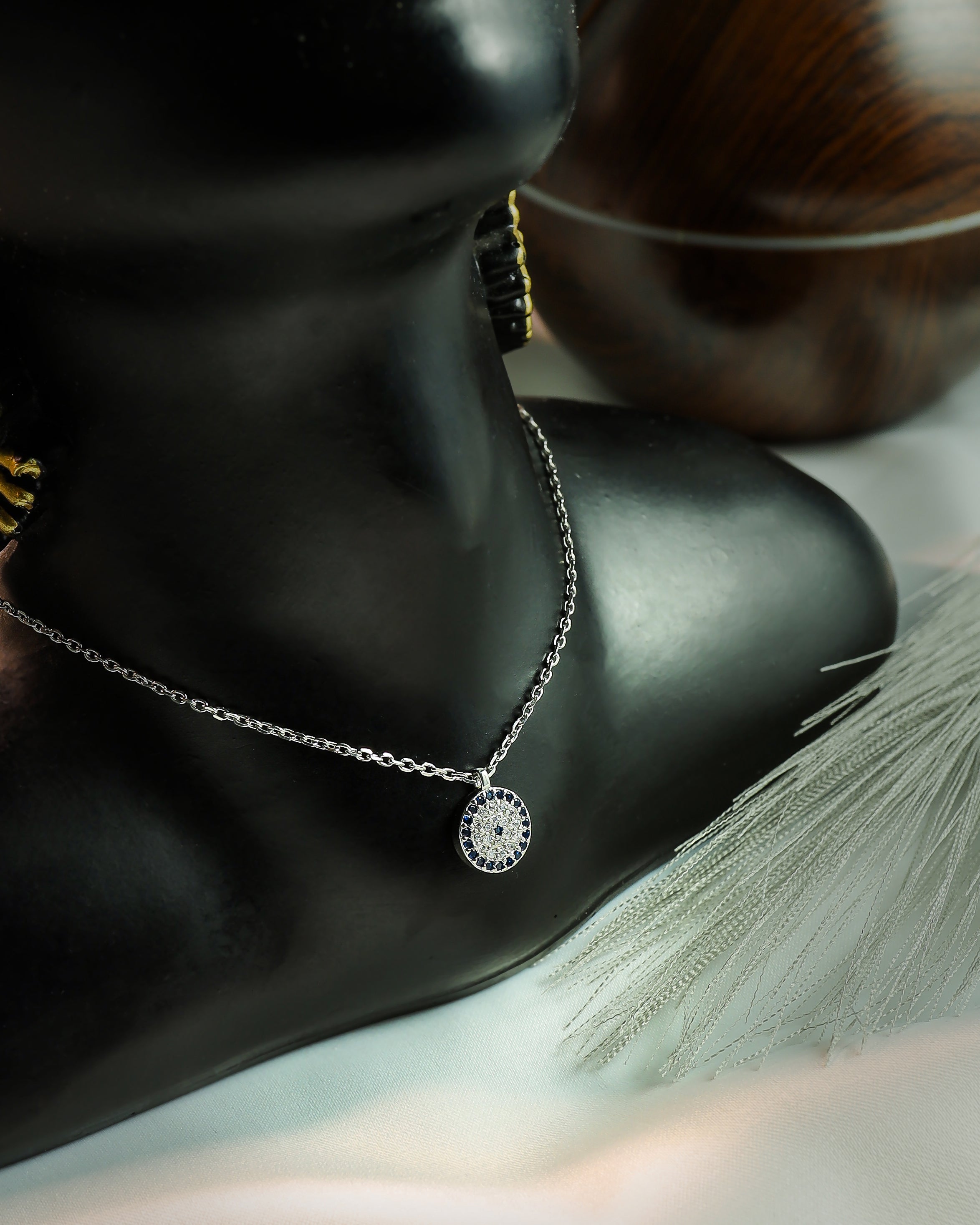 Blue Star Orbit Necklace