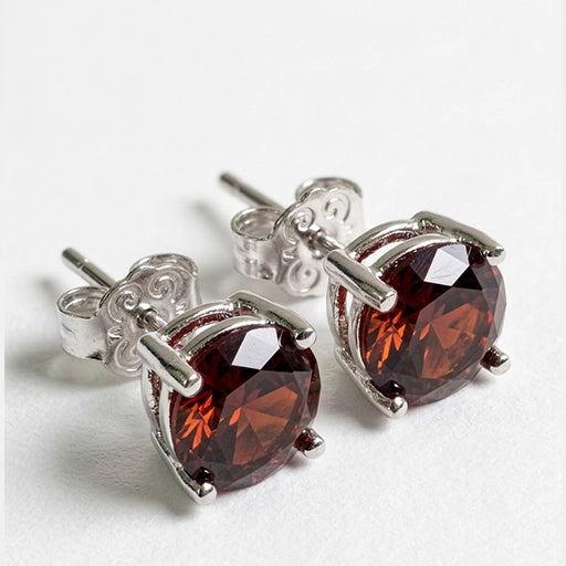 Amber Fire Studs earring