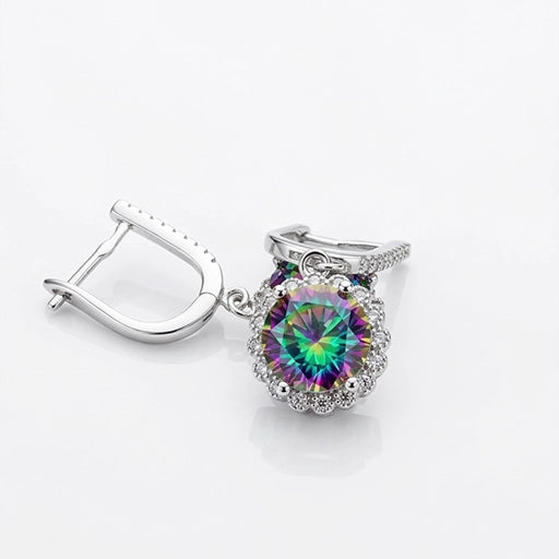 Aurora Borealis Hoops earring