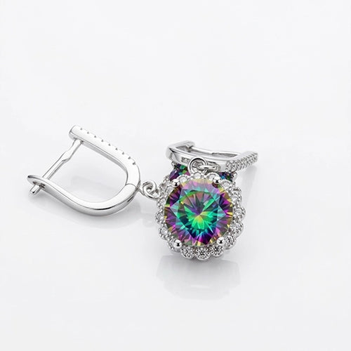 Aurora Borealis Hoops earring