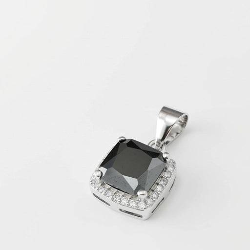 Black Onyx Style Halo Pendant