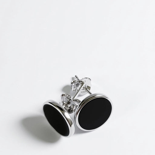Onyx Halo Studs earring