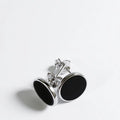 Onyx Halo Studs earring