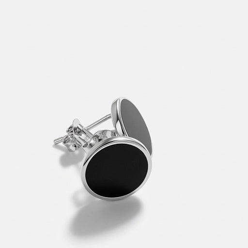 Onyx Halo Studs earring