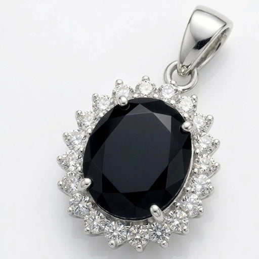 Royal Black Halo Pendant