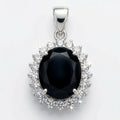 Royal Black Halo Pendant