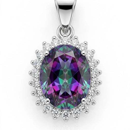 Silver Turquoise Evil Eye Pendant