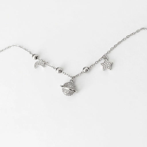 Sterling Silver Celestial Galaxy Anklet