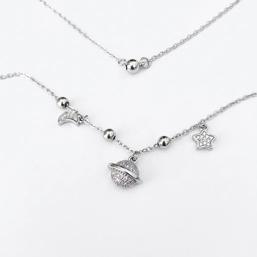 Sterling Silver Celestial Galaxy Anklet