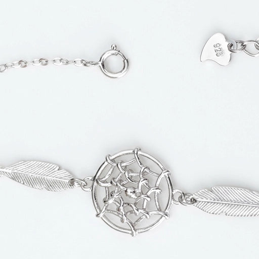 Sterling Silver Dreamcatcher Wings Bracelet