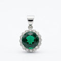 Sterling Silver Emerald Sultana Pendant