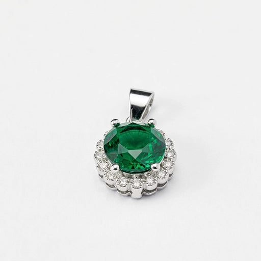 Sterling Silver Emerald Sultana Pendant