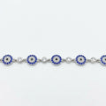 Sterling Silver Endless Evil Eye Tennis Bracelet