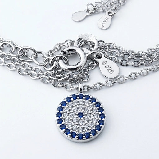 Blue Star Orbit Necklace
