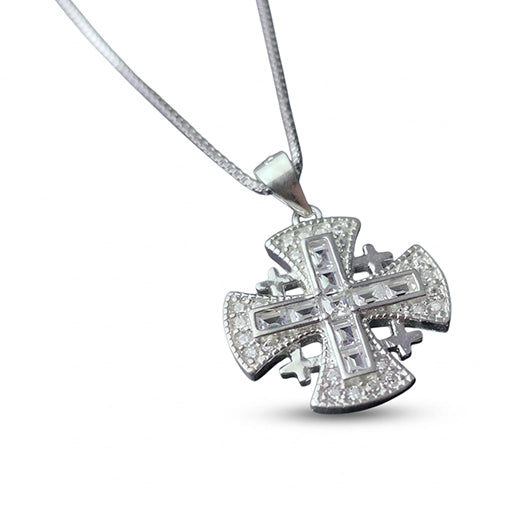 Studded Cross Necklace