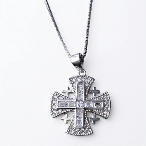 Studded Cross Necklace