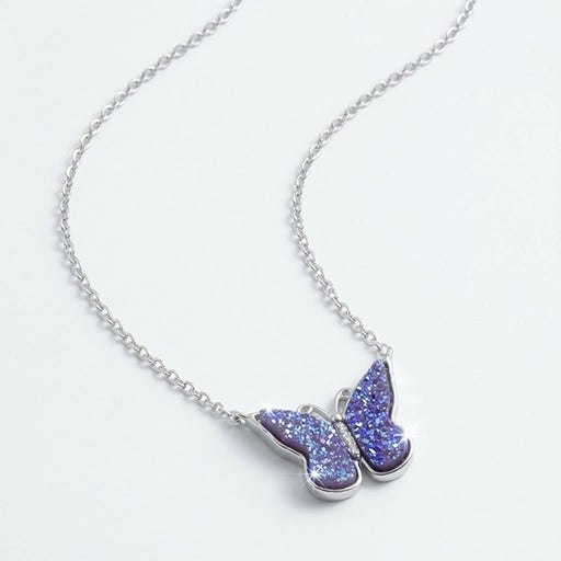 Purple Butterfly Necklace