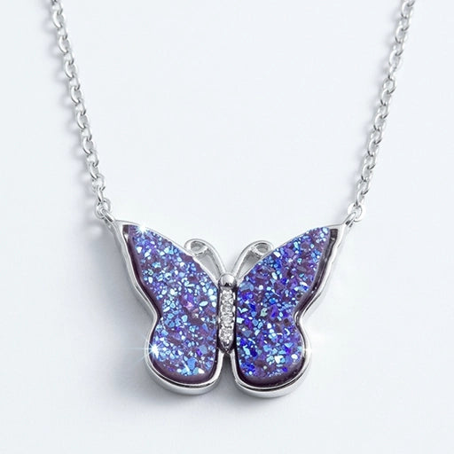 Purple Butterfly Necklace