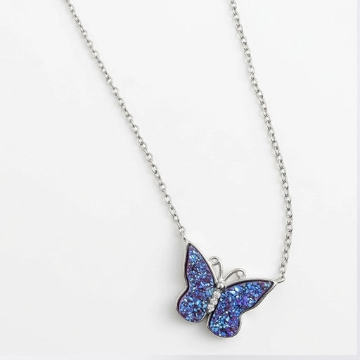 Purple Butterfly Necklace