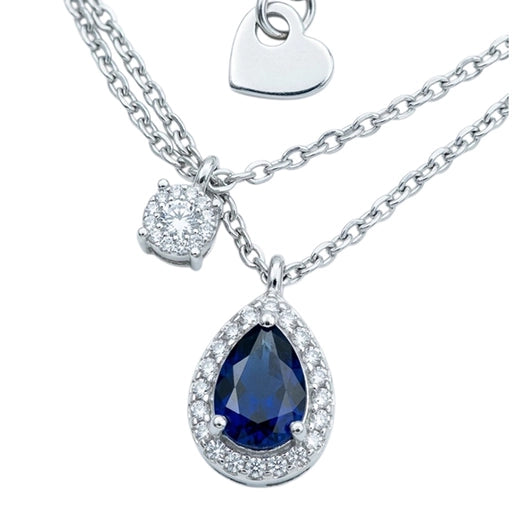 Royal Sapphire Rain Necklace