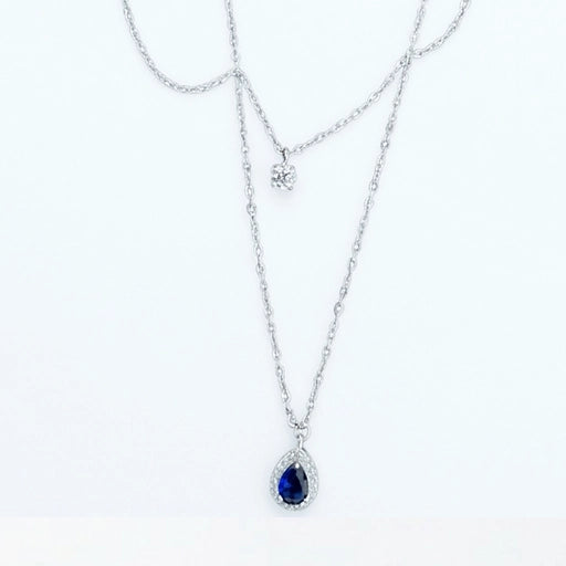Royal Sapphire Rain Necklace