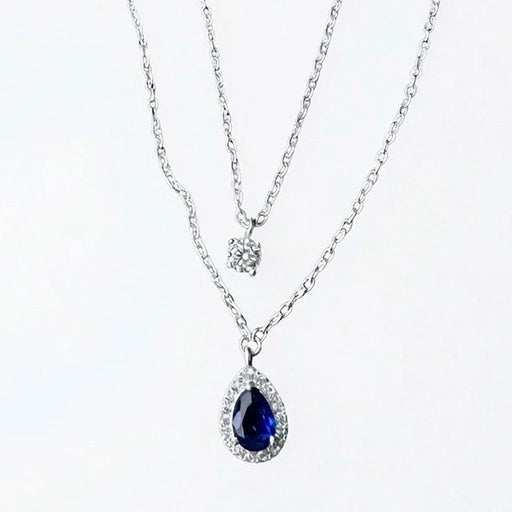 Royal Sapphire Rain Necklace