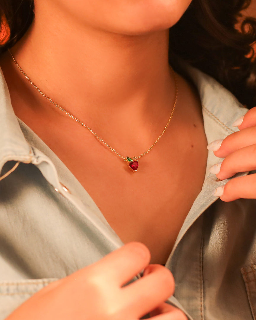 Strawberry Heart Necklace